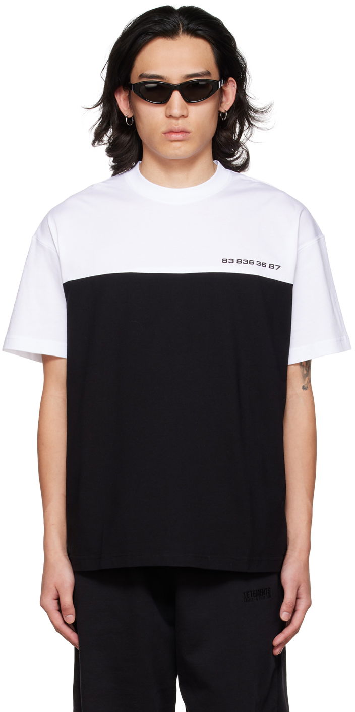 Футболка VETEMENTS Numbered Color Block T-Shirt чорний | VL14TR360B