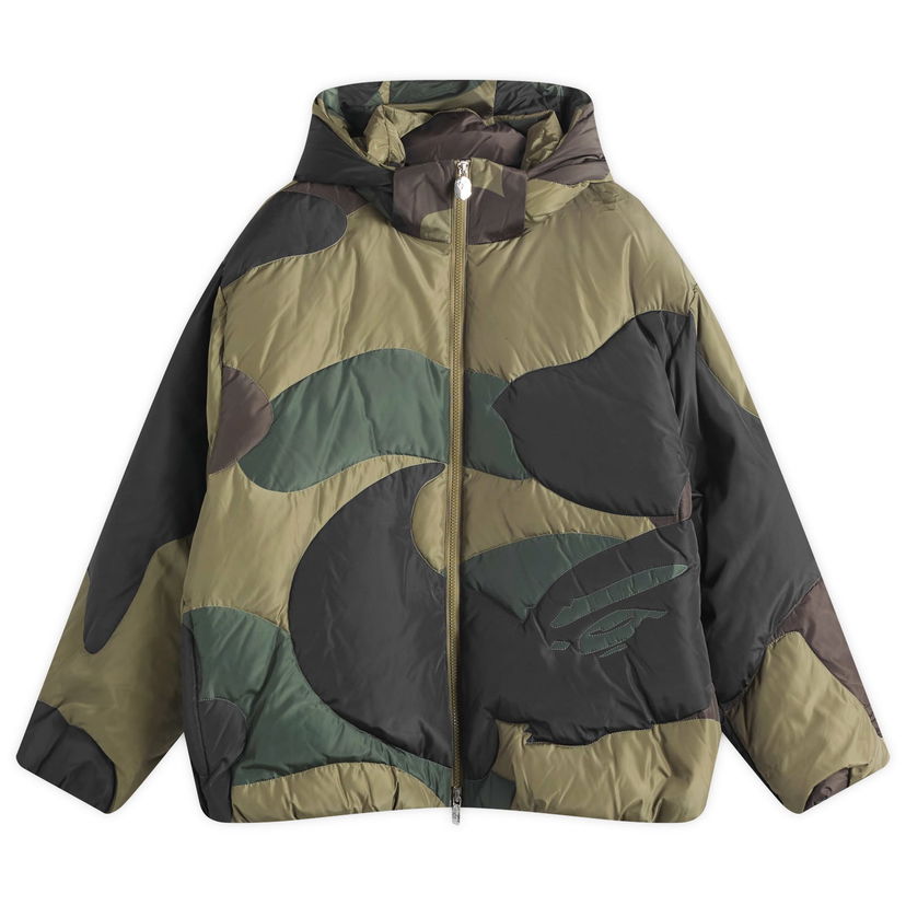 Пуховик BAPE Bathing Ape 1st Camo Down Jacket, Size Large Зелений | 001DNK801304M-GRN