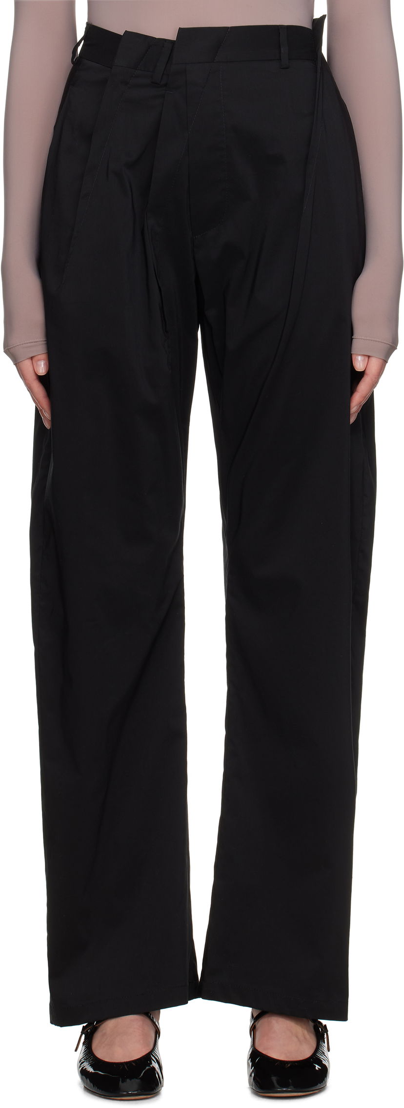 Штани Maison Margiela MM6 Maison Margiela Shirting Darting Trousers чорний | S52KA0530 M35043