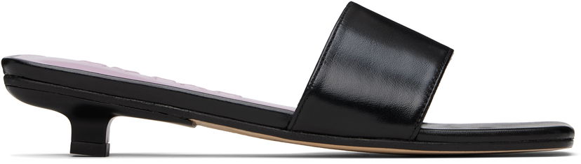 Догляд за взуттям BY FAR BY FAR Ceni Creased Leather Heeled Sandals чорний | MWFHO014LL002BK001PL