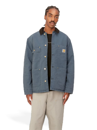 Пальто Carhartt WIP OG Chore Coat "Ore / Black aged canvas" темно-синій | I027357_1QF_3K