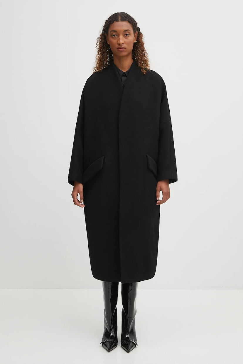 Пальто Maison Margiela MM6 Maison Margiela Wool Coat чорний | S52AA0192.M35469.900