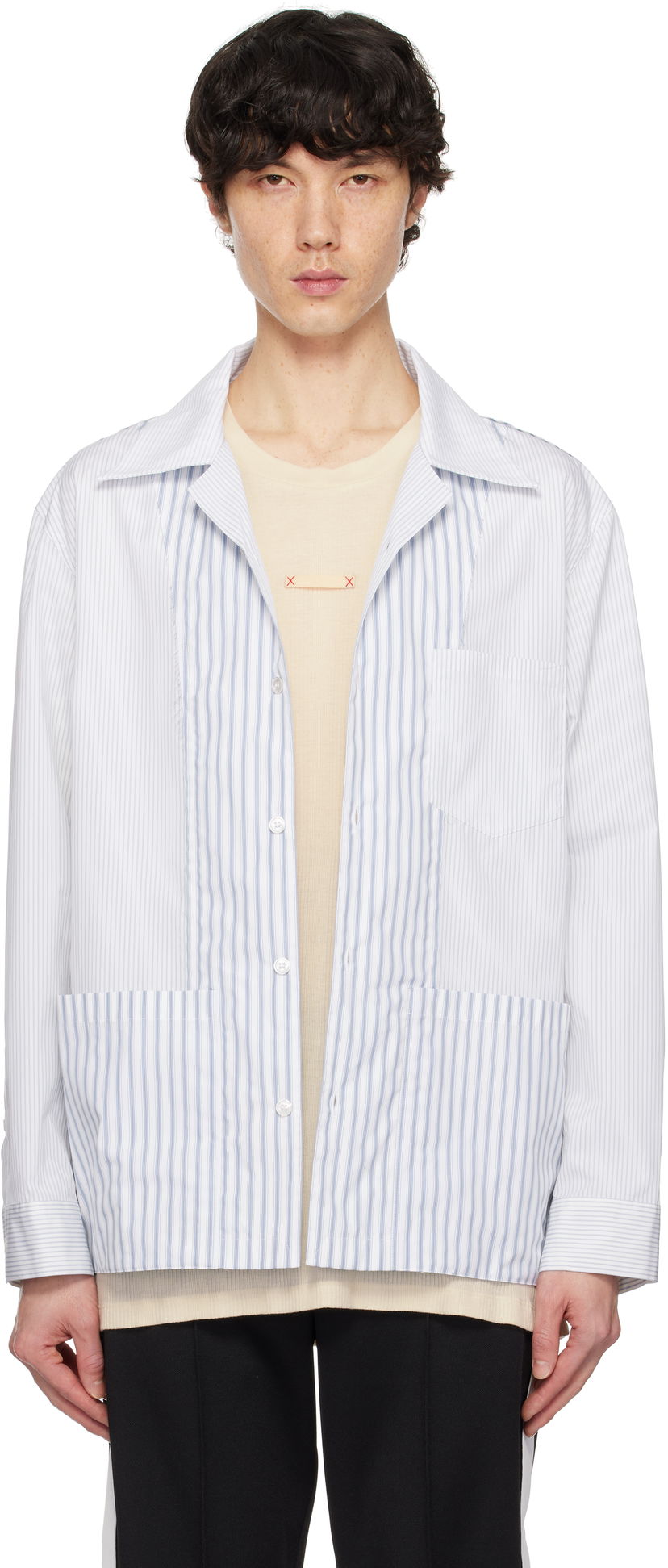Сорочка Maison Margiela Maison Margiela Stripe Shirt Синій | S50DT0047 MTN054