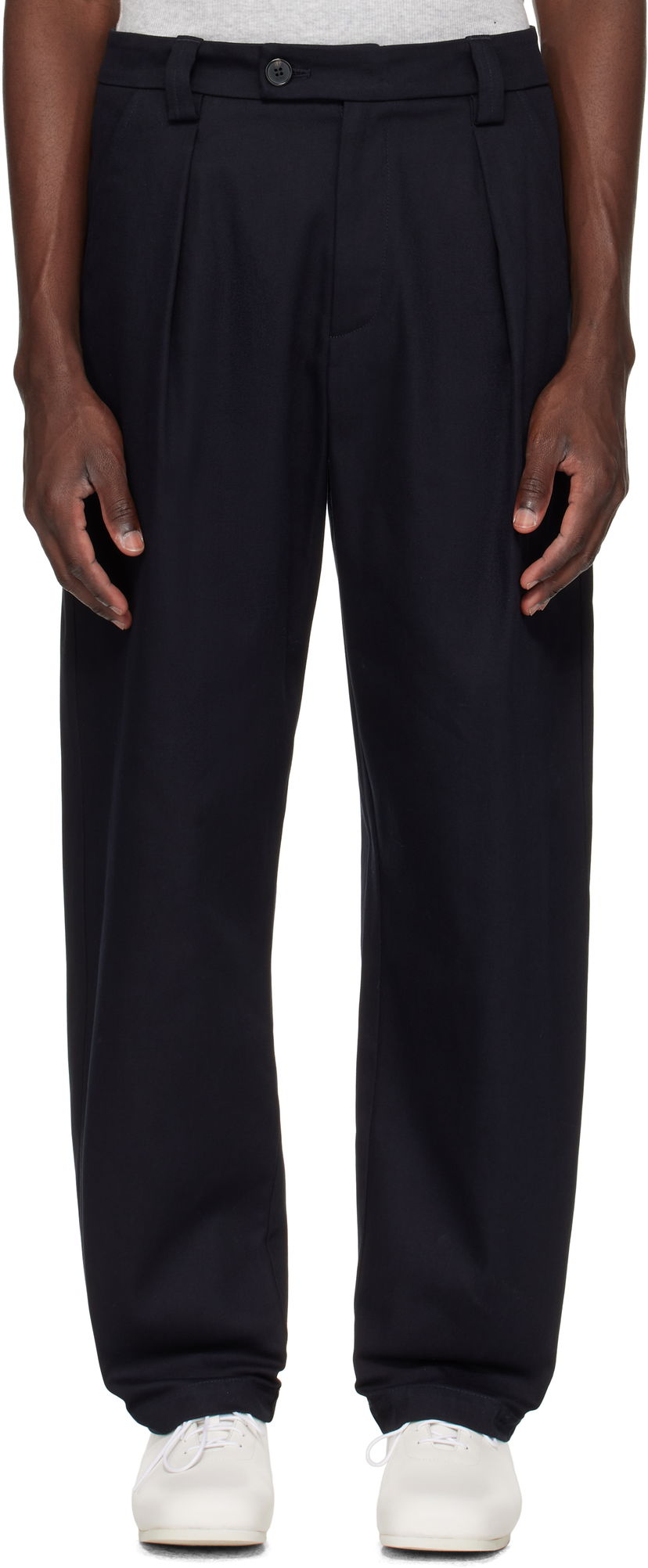 Штани A.P.C. A.P.C. Renato Pleated Trousers темно-синій | COFCO-H08428