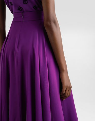 Спідниця Dolce & Gabbana Dolce & Gabbana Chiffon Midi Skirt Фіолетовий | F4C7UTFU1ATF0571, 2
