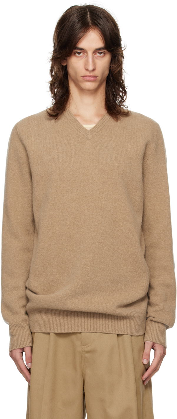 Cветр Maison Margiela V-Neck Sweater Коричневий | S50HN0006 M13058