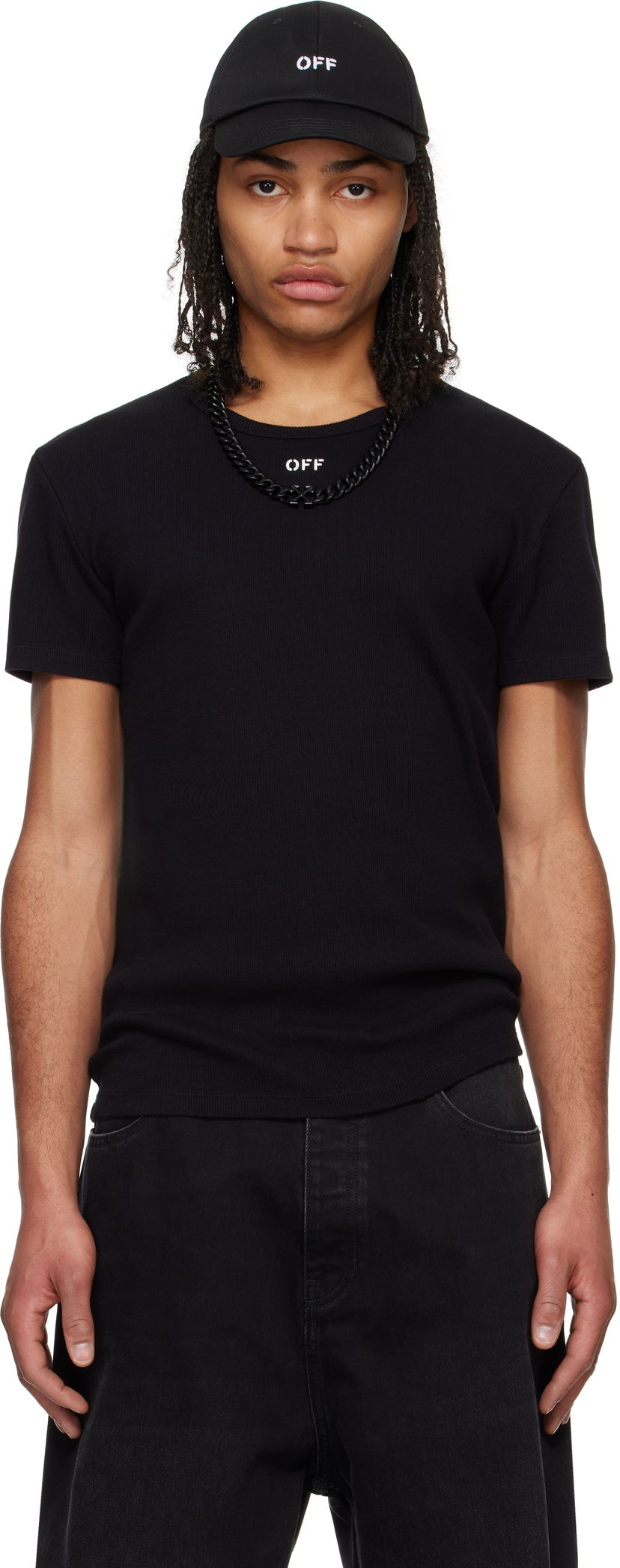 Футболка Off-White Off-White Stamp Rib T-Shirt чорний | OMUY007C99JER0011001