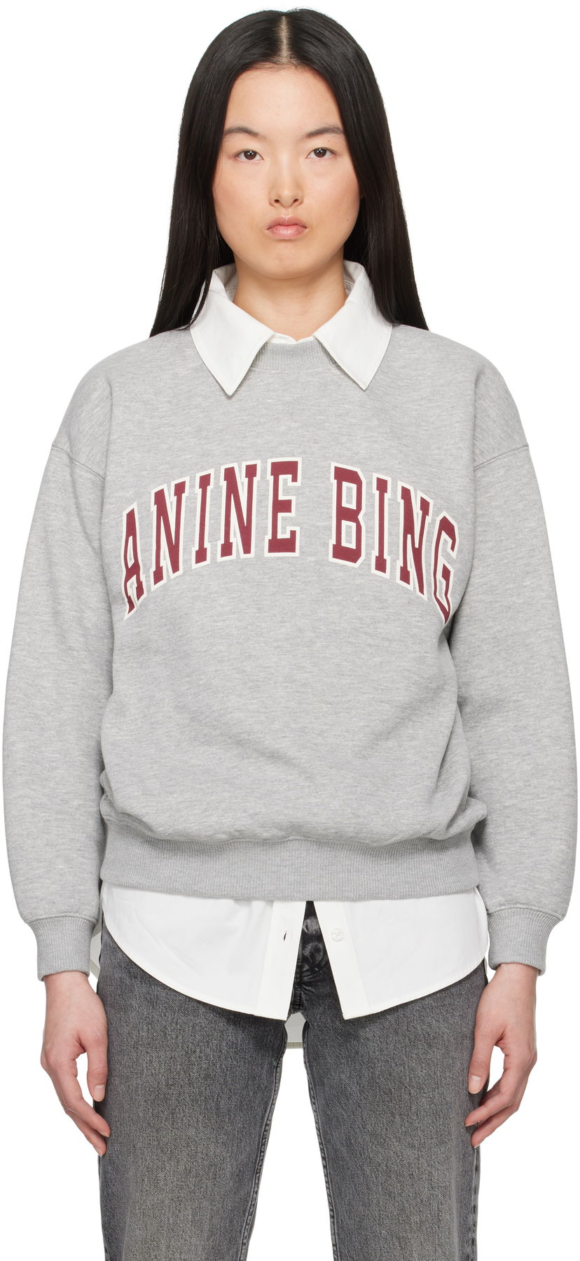 Cветр Anine Bing Anine Bing Spencer Sweatshirt Сірий | A-08-11451-GRM1