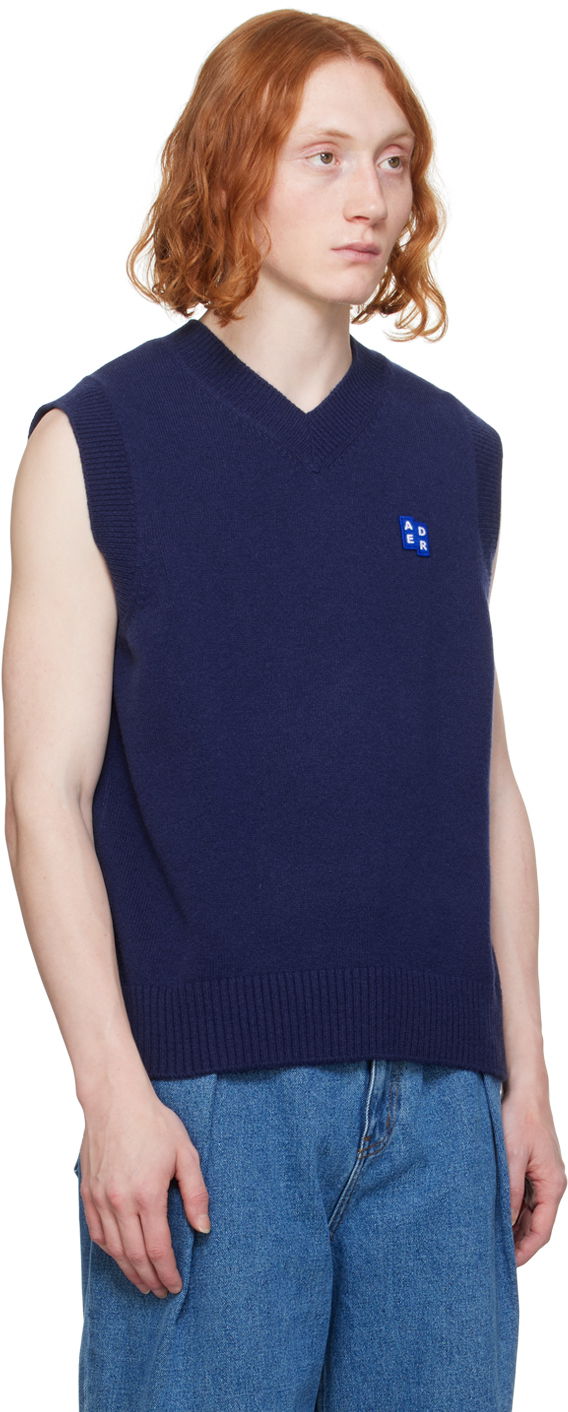 Cветр ADER ERROR Wool Knit Vest Синій | BMSGFYKT0201NV, 1