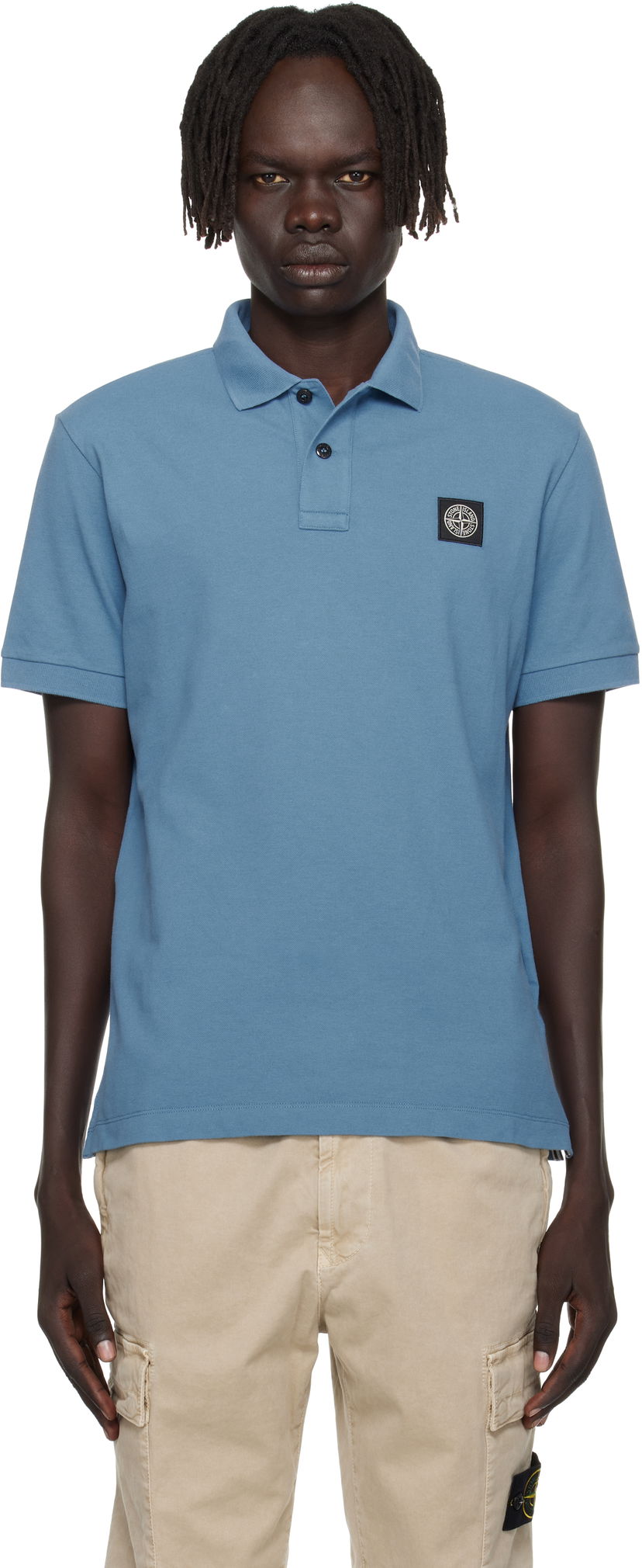 Сорочка поло Stone Island Short Sleeve Polo Синій | K2S15 2200005 S0017