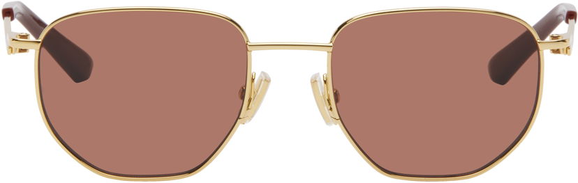 Сонцезахисні окуляри Bottega Veneta Bottega Veneta Split Metal Sunglasses Коричневий | BV1301S-006