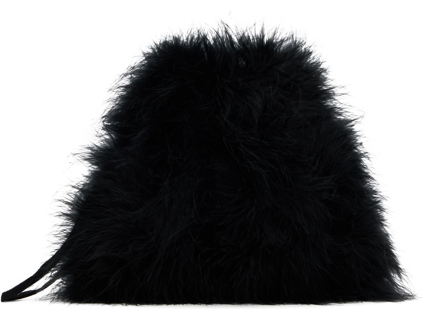 Сумочка Yves Salomon Yves Salomon Mini Feather Pouch чорний | 26W24EAA300XXPLUX