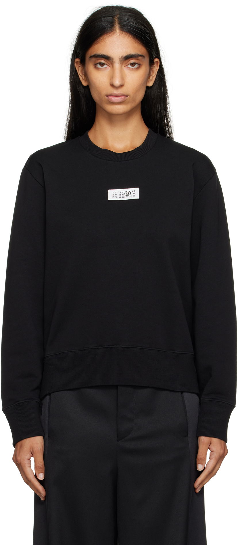 Світшоти Maison Margiela MM6 Maison Margiela Logo Patch Sweatshirt чорний | S52GU0247 M25025
