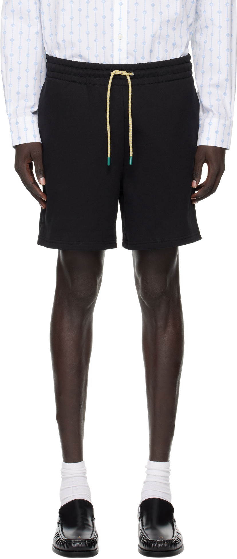 Шорти Casablanca Casablanca Montagne Sweat Shorts чорний | MPF25-JTR-279-01