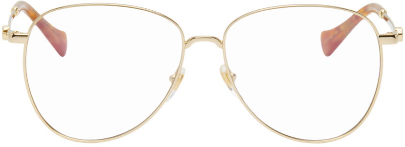 Одяг Gucci Aviator Glasses бежевий | GG1419S-004