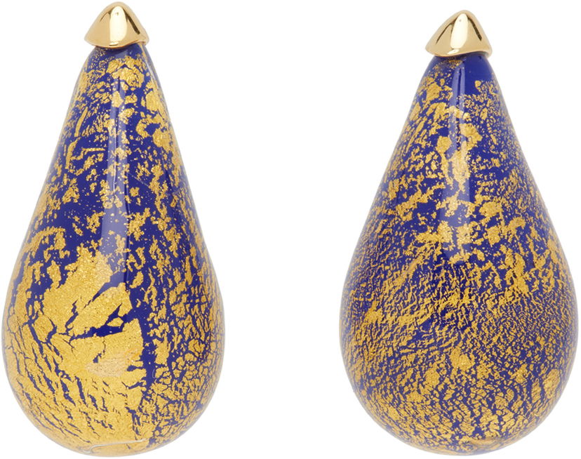 Сережки Bottega Veneta Drop Glass Earrings Металік | 786219 V1A91
