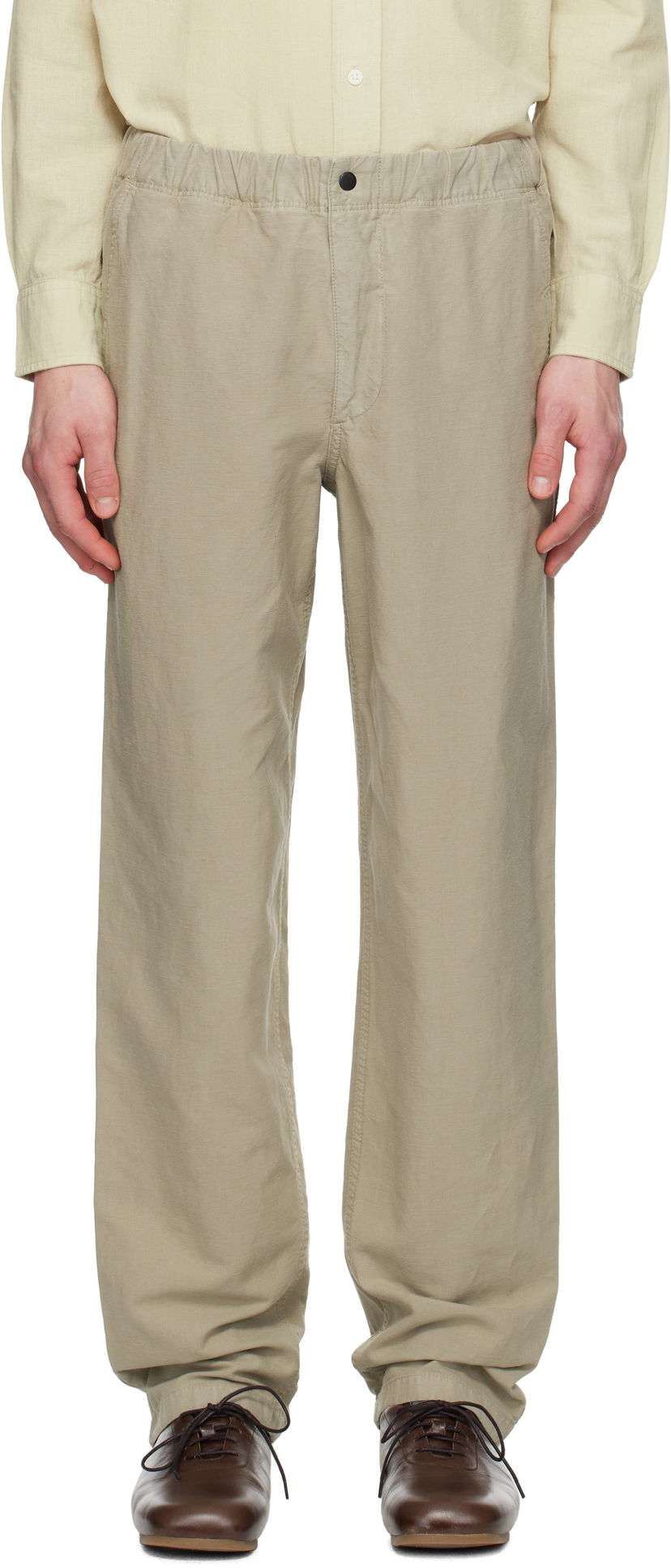 Штани NORSE PROJECTS Norse Projects Ezra Relaxed Cotton Linen Trousers бежевий | N25-0420