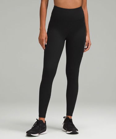 Легінси lululemon Fast and Free High-Waisted Fleece Pockets Leggings 71 cm Size 10 чорний | prod11530529, 0