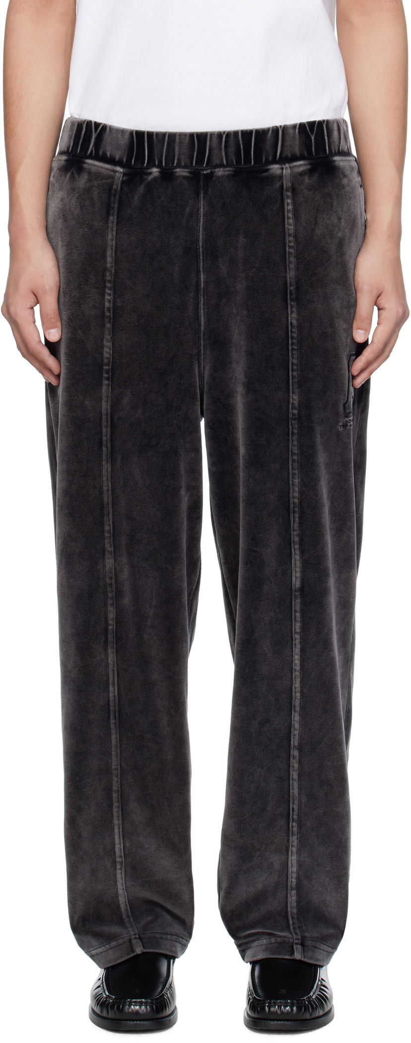 Спортивні штани AAPE by A Bathing Ape AAPE by A Bathing Ape Injection Velour Sweatpants чорний | AAPPTMC623XXNBKL