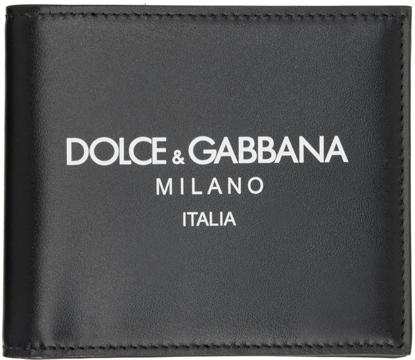 Гаманець Dolce & Gabbana Black Logo Wallet чорний | BP1321AN244