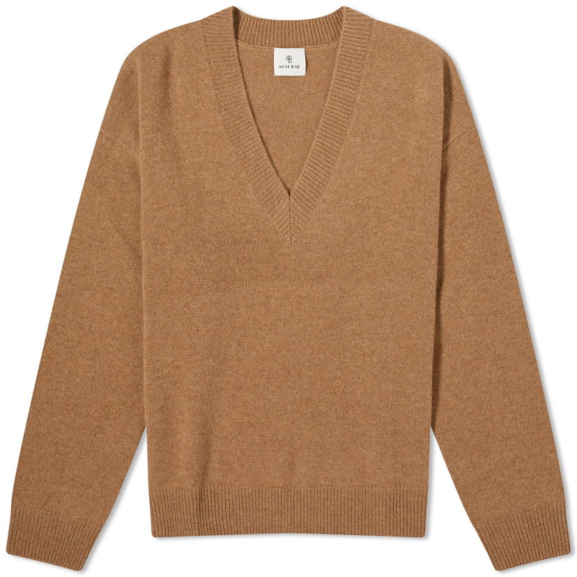 Cветр Anine Bing Lee V-Neck Jumper Коричневий | A-09-3280-200