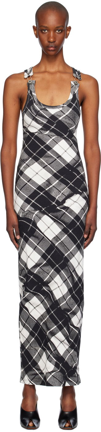 плаття Jean Paul Gaultier Gaultier Tartan Maxi Dress чорний | 24/31-F-RO302-J565-000201