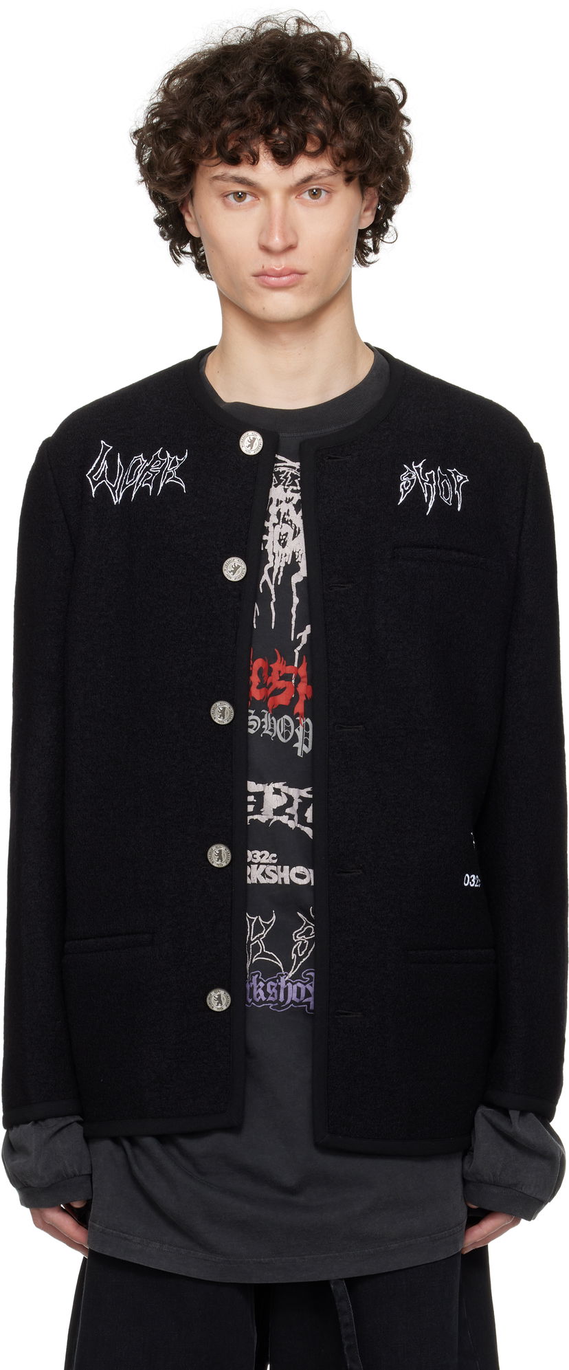 Куртка 032C Ghost Writer Wool Jacket чорний | S25-MRW-1701-000