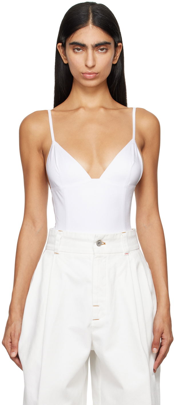 Боді Jacquemus La Casa 'Le body Spallina' Bodysuit білий | 24H243JS190-2311