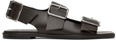 Одяг Aeyde Aeyde Thekla Leather Slingback Sandals Коричневий | A11-FS-BRNS08FL65-SS25-953-001, 0