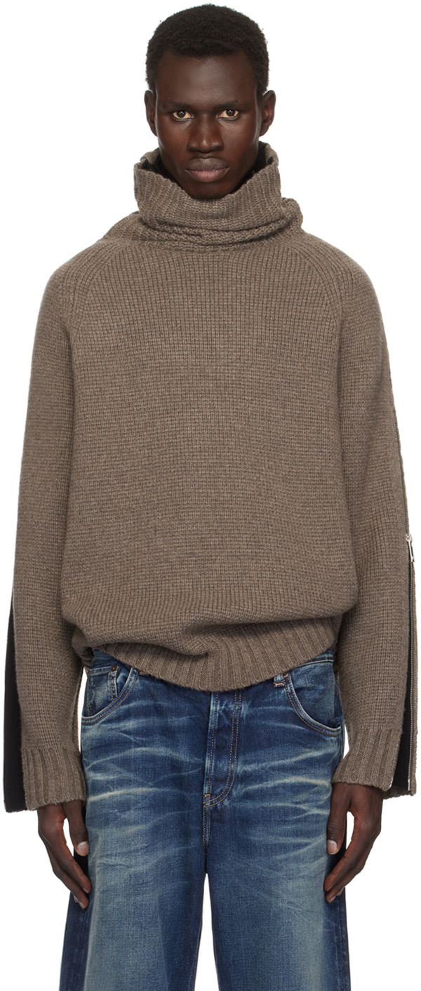 Cветр Helmut Lang Suitcase Turtleneck Sweater Коричневий | O06HM797