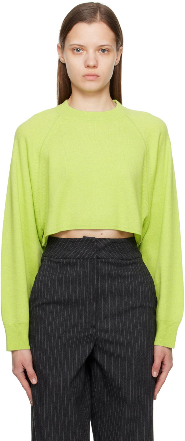 Cветр Loulou de Saison Loulou de Saison Bocas Cropped Sweater Зелений | BOCAS