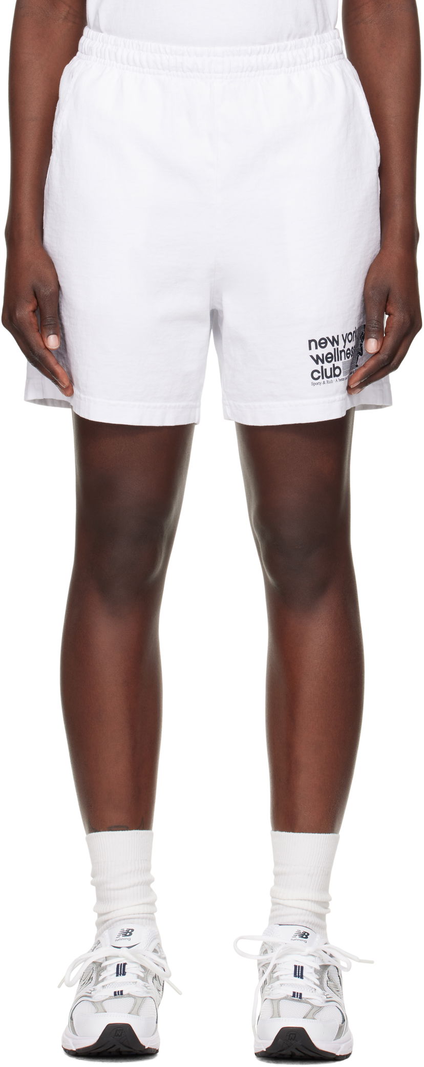 Шорти Sporty & Rich 'Wellness Club' Shorts білий | SH039506128WH01