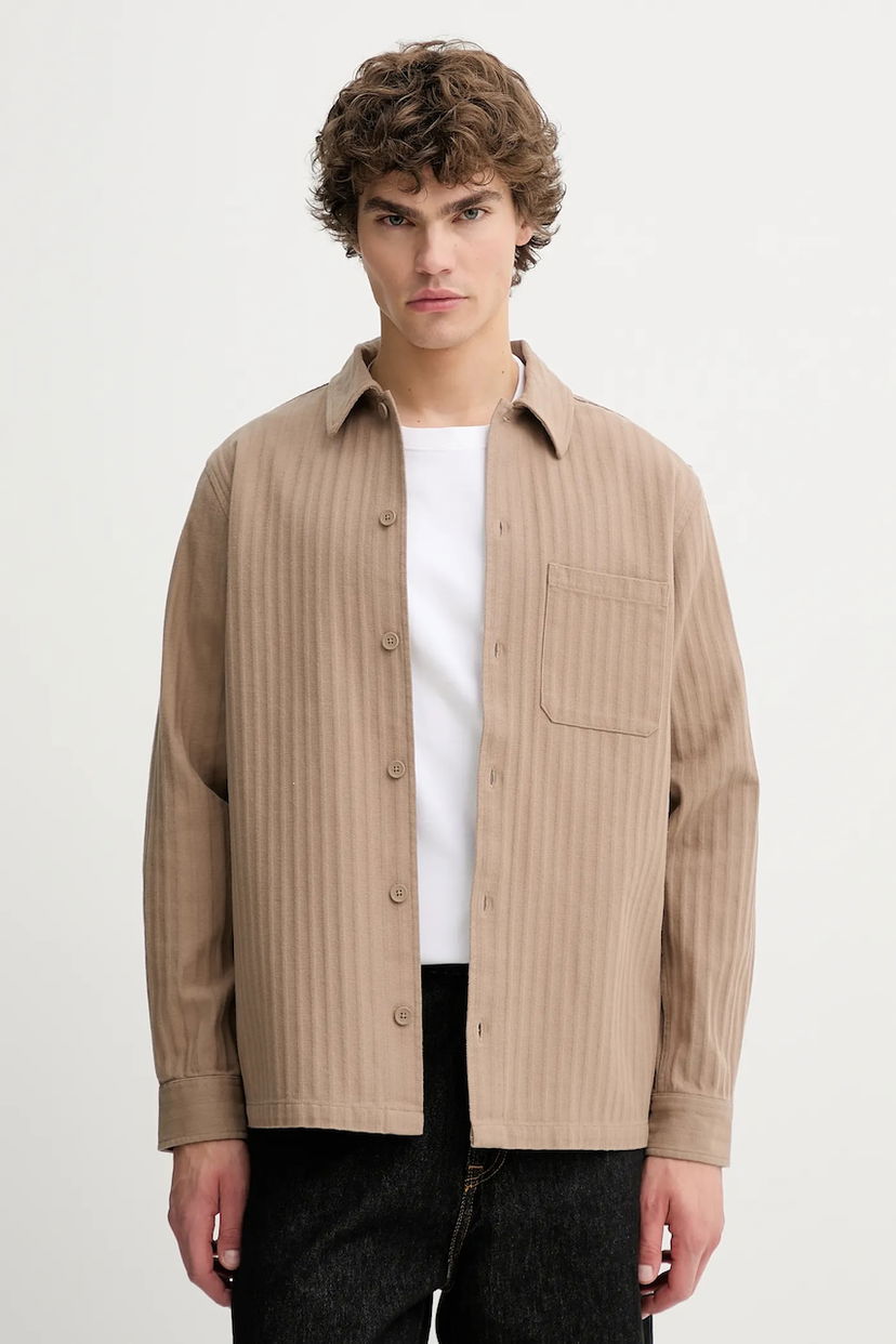 Сорочка Samsoe Samsoe Samsoe Samsoe SADAMON Regular Fit Collared Shirt бежевий | M25200057