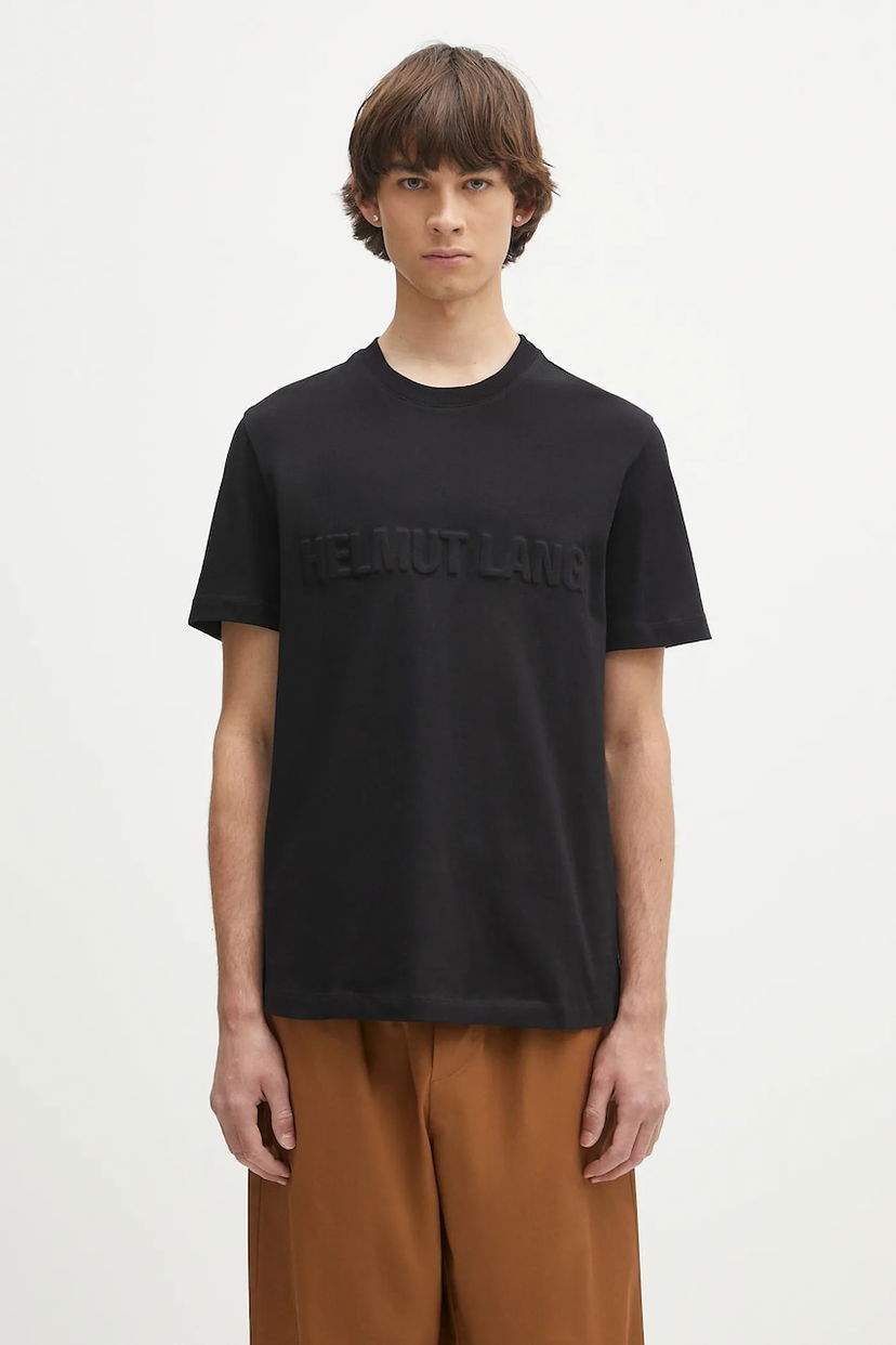 Футболка Helmut Lang Helmut Lang Embossed Logo T-Shirt чорний | P01HM508