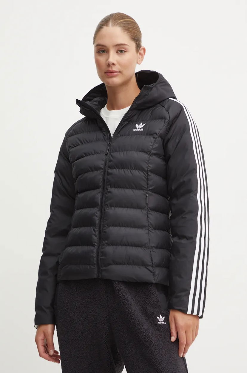 Пуховик adidas Originals adidas Originals Hooded Puffer Jacket чорний | IW5849