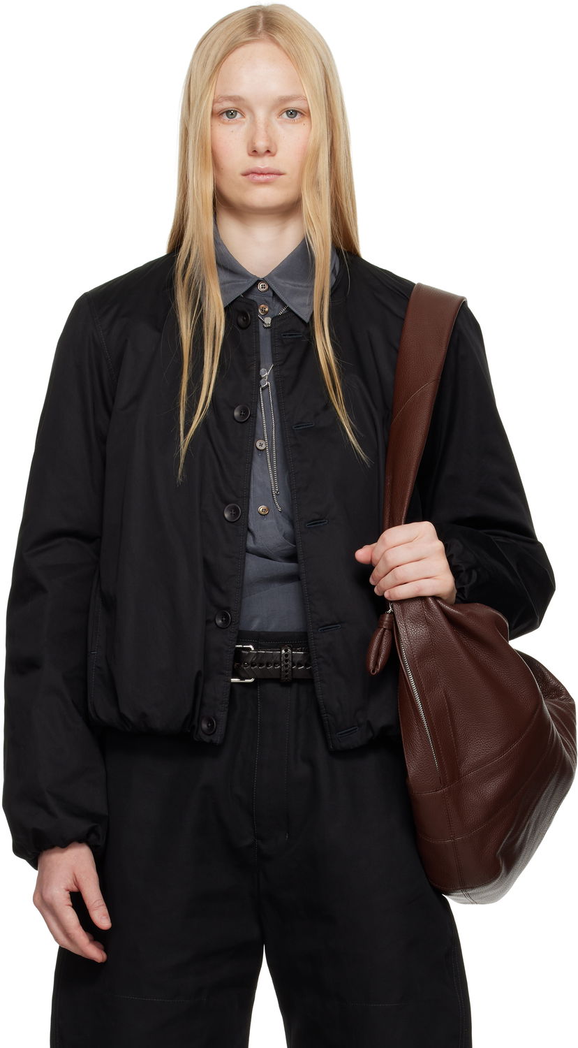 Куртка бомбер LEMAIRE Lemaire Wadded Bomber Jacket чорний | OW1128 LF1207