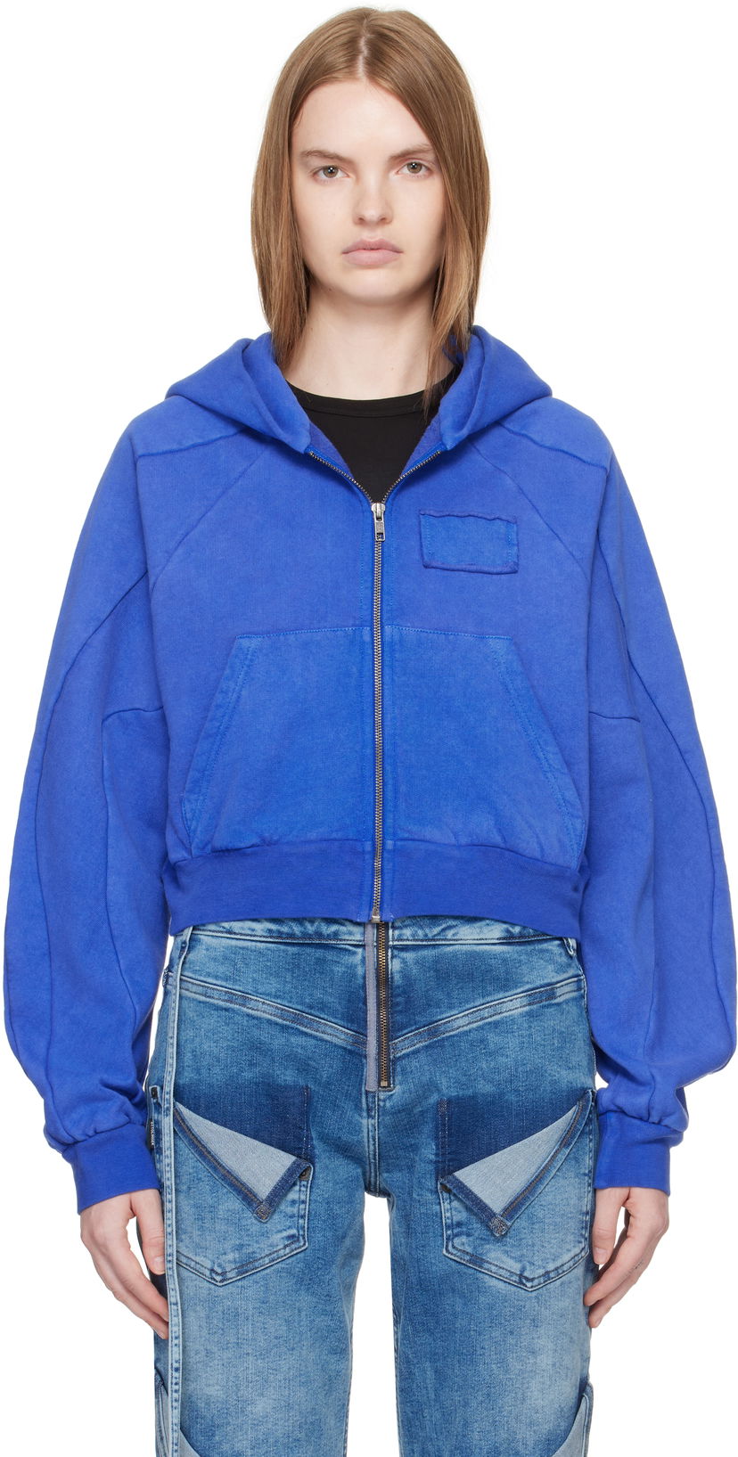 Світшоти Ottolinger Ottolinger Multiline Zip Hoodie Синій | 115-600415-03
