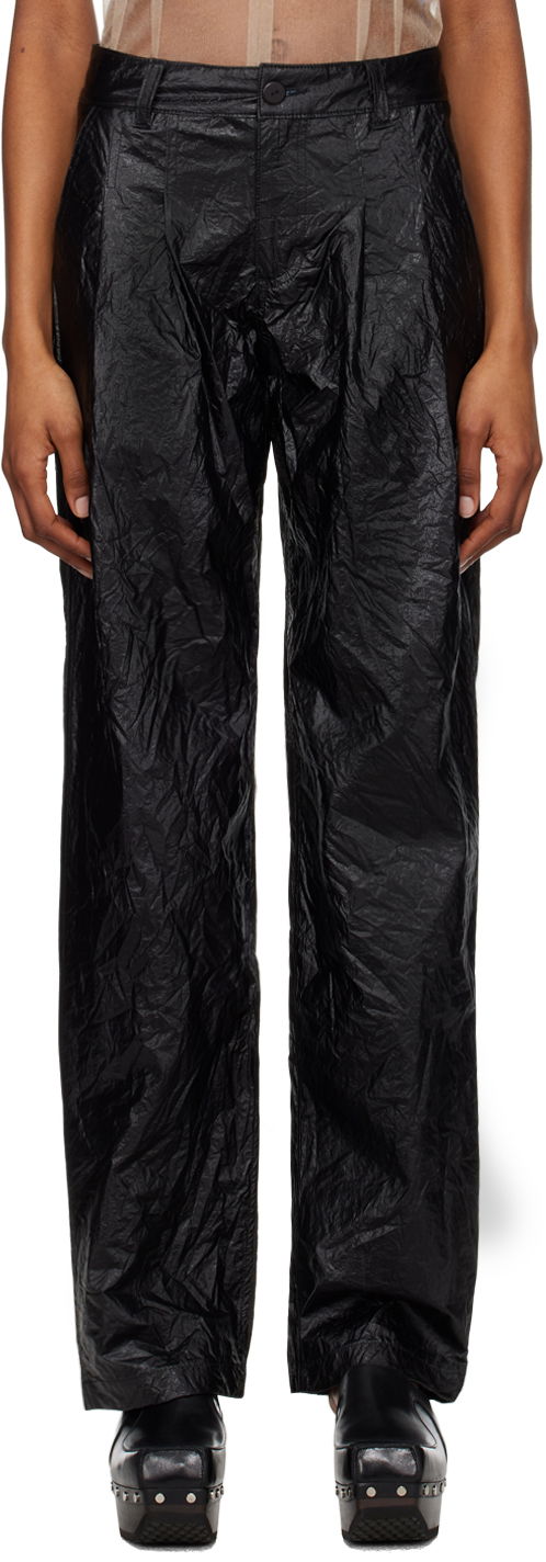 Штани Eckhaus Latta Pleated Trousers чорний | 9016-EL-SS24-O -