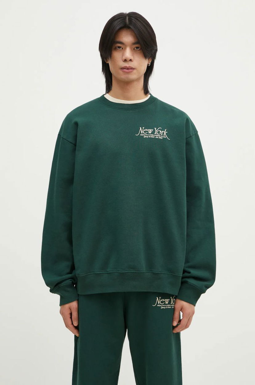 Світшоти Sporty & Rich Sporty & Rich NY 94 Sweatshirt Зелений | ST071506034GR10