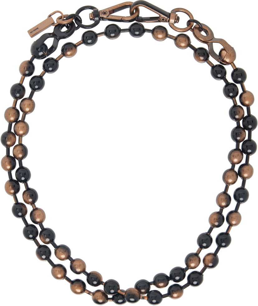 Кольє We11done We11done Ball Chain Necklace чорний | WD-AJ0-25-588-U-BK