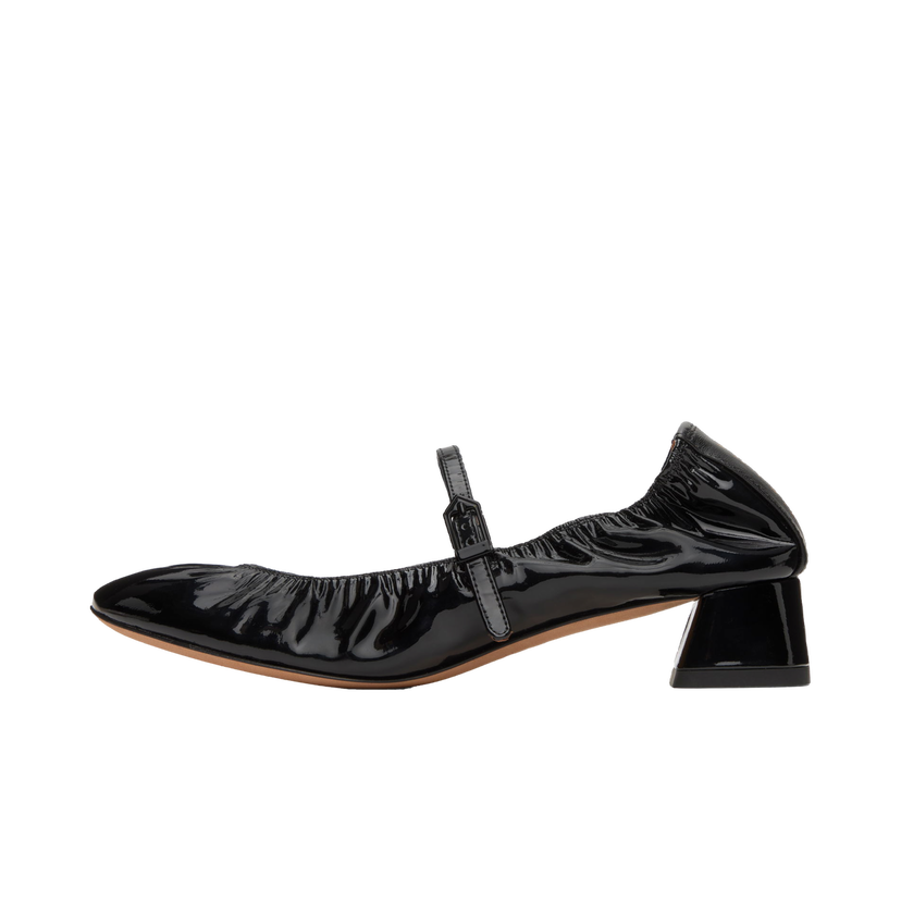 Кросівки та взуття LANVIN Heeled Mary Jane Ballerina Flats чорний | FW-BAMB04-GLOS-H24