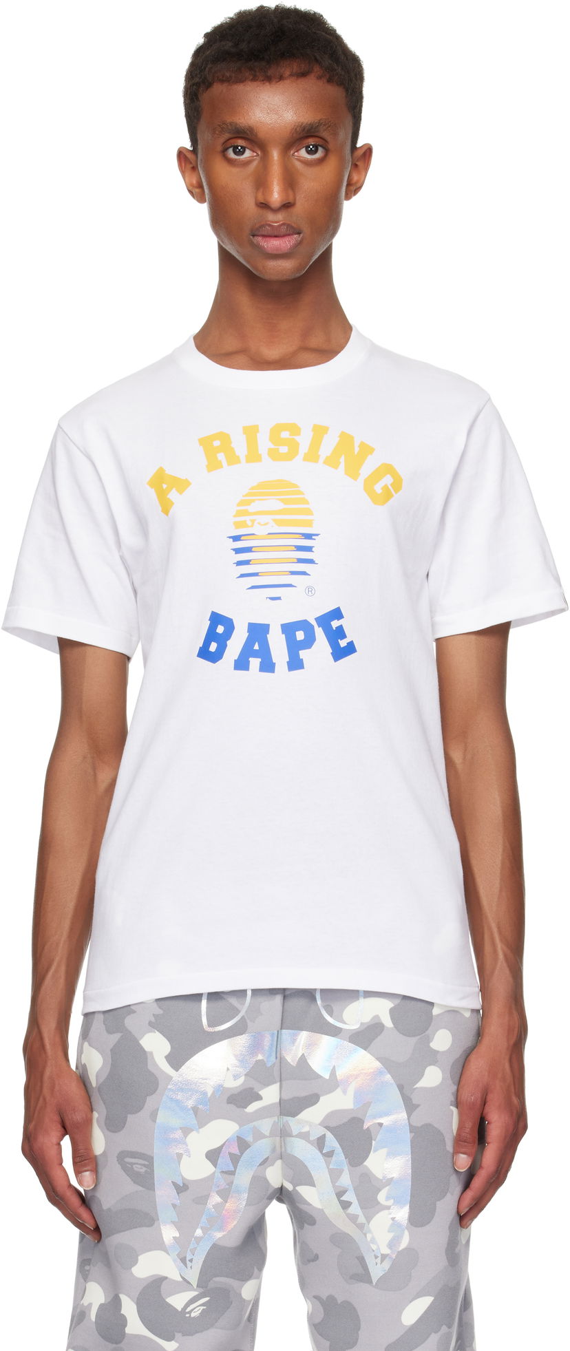 Футболка BAPE 'A Rising' Print T-shirt білий | 001TEK301047M