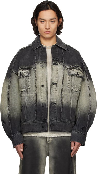 Куртка Feng Chen Wang Feng Chen Wang Gradient Denim Jacket Сірий | FUS19JK03, 0