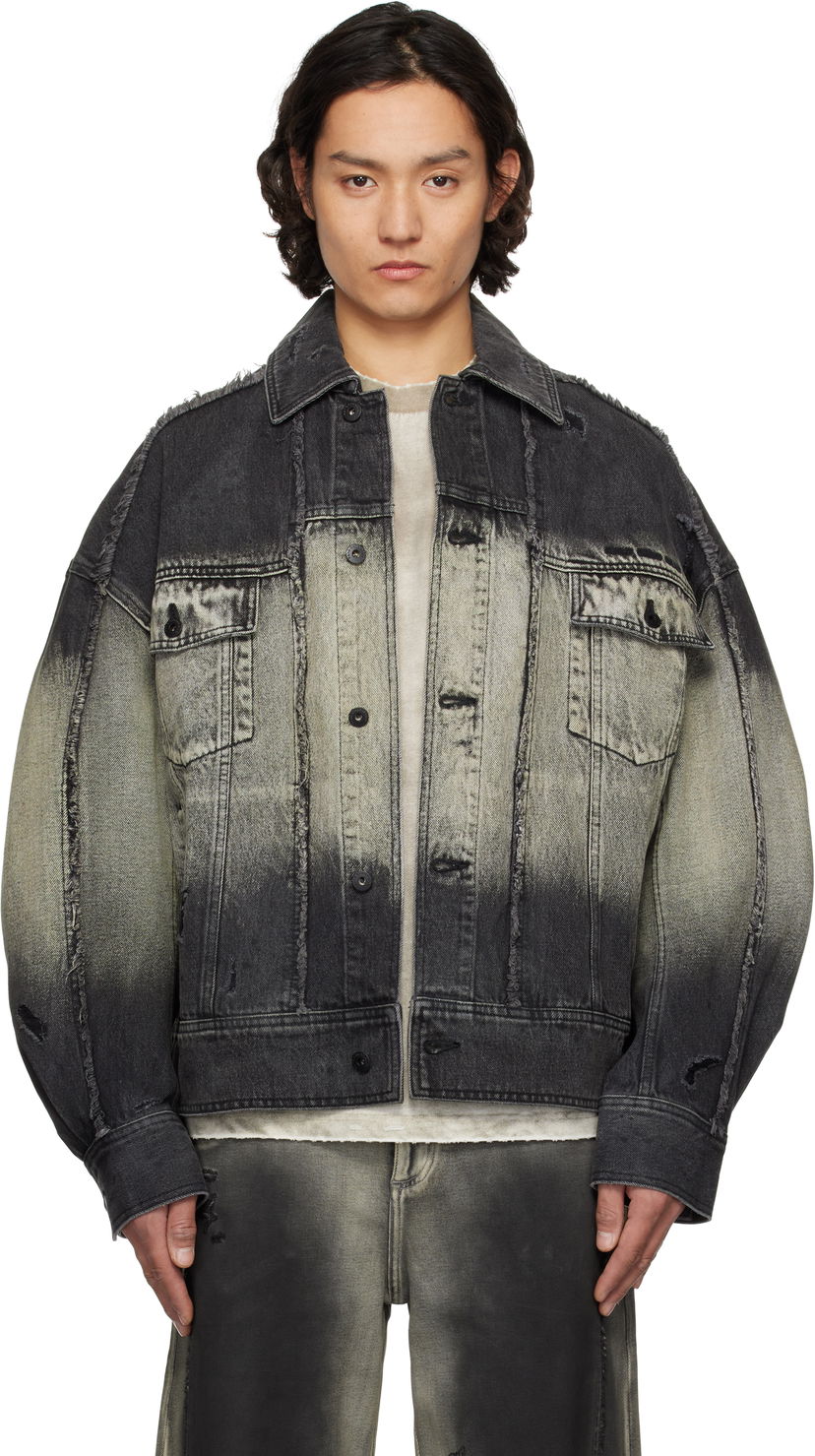 Куртка Feng Chen Wang Feng Chen Wang Gradient Denim Jacket Сірий | FUS19JK03