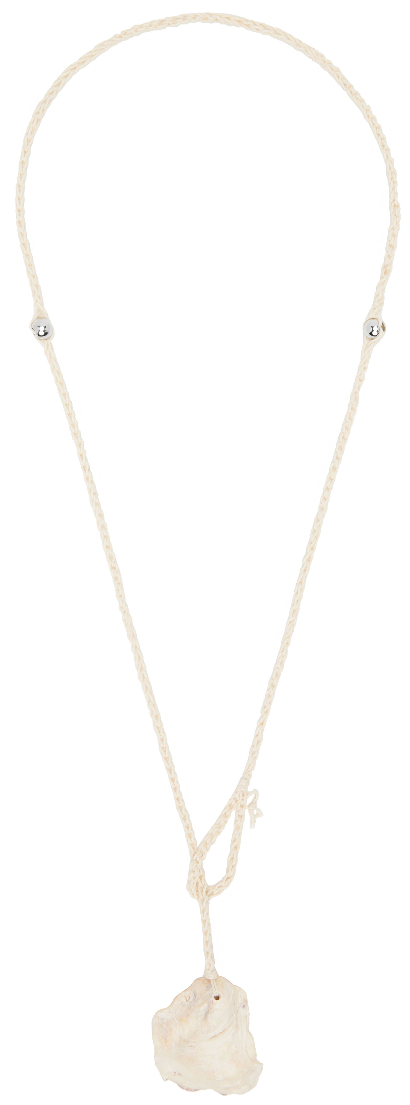 Кольє OUR LEGACY Our Legacy Crochet Shell Pendant Necklace білий | A2258CCN, 0