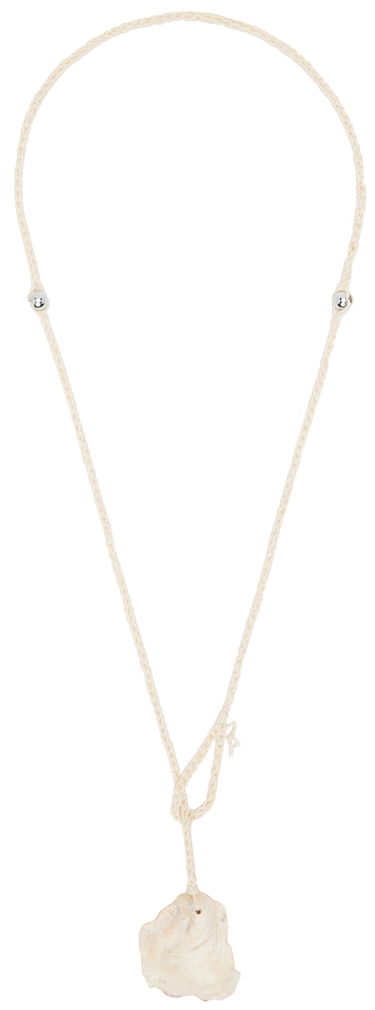 Кольє OUR LEGACY Our Legacy Crochet Shell Pendant Necklace білий | A2258CCN, 0