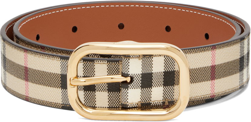 Ремені Burberry Burberry Check Belt бежевий | 8093830