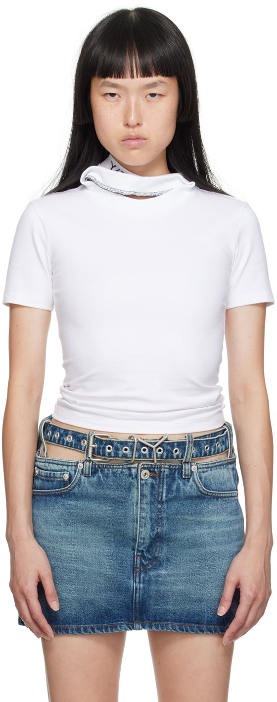 Футболка Y/PROJECT Triple Collar Baby T-shirt білий | WTS53-S25