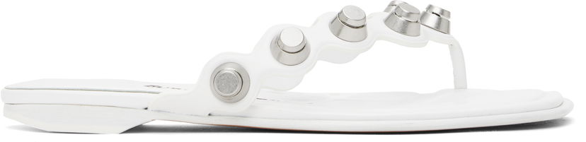 Кросівки та взуття Alexander Wang Alexander Wang Rexa Thong Flat Sandals білий | 30225S008