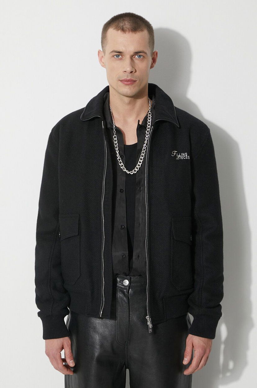 Куртка бомбер Filling Pieces Filling Pieces Wool Bomber Jacket чорний | 78634101861